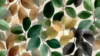 Elegant botanical pattern with green, gold, and brown leaves on light background. Seamless design for fabric, wallpaper, and home decor.