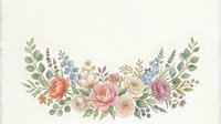 Watercolor floral arrangement with roses, peonies, and wildflowers in soft pink, cream, and purple tones with green foliage for wedding invitations and botanical designs.