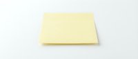 Blank yellow sticky note on white background, isolated and ready for design mockups, presentations, reminders, and office-related projects.