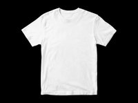 Blank white t-shirt isolated on transparent background, ready for custom design, sublimation, print-on-demand, and apparel printing projects.