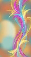 Abstract colorful flowing ribbons in vibrant pink, blue and yellow hues creating dynamic swirling motion on gradient background for creative design projects.