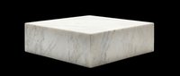 Marble stone platform podium with white veining isolated on transparent background, ready for product display, mockups, t-shirt designs, and print-on-demand applications.