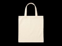 Blank cream canvas tote bag isolated on transparent background, ready for custom design, sublimation, print-on-demand, and merchandise applications.