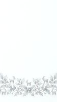Festive border with goats, holly leaves and berries in grayscale on white background, isolated and ready for holiday greeting cards, invitations and seasonal design projects.