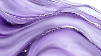 Luxurious purple and white marble waves with gold glitter texture create elegant flowing abstract background pattern for luxury design projects.