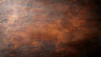 Rustic copper metallic texture with dark patina and rough surface creates dramatic abstract background with vintage weathered appearance and rich warm tones.