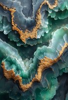 Abstract luxury background with gold veins and emerald green marble texture, modern art design for wall decor and interior elements.