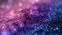 Magical glitter sparkles in pink and blue gradient colors creating dreamy bokeh effect background with defocused lights and shimmering particles.