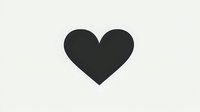Simple black heart shape isolated on white background. Clean minimalist love symbol for graphic design, logos, and decorative elements.