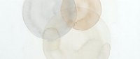 Abstract watercolor circles in soft beige and gray tones creating minimalist geometric composition for modern interior design and contemporary art projects.
