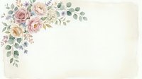 Floral corner arrangement with roses, eucalyptus and small blooms on cream background, isolated and ready for wedding invitations, greeting cards and design projects.