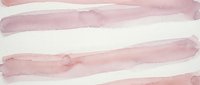Soft pink watercolor brush strokes on white background creating abstract horizontal bands for feminine design projects and artistic layouts.