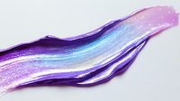 Abstract purple and pink flowing liquid paint strokes with shimmer effects on white background for modern design projects and creative artwork.