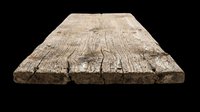 Weathered wooden plank isolated on transparent background, ready for design use in t-shirts, clipart, stickers, print-on-demand products, and sublimation projects.