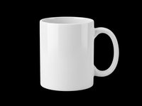 Blank white ceramic mug isolated on transparent background, ready for custom design, sublimation printing, and print-on-demand merchandise applications.