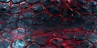 Dark stone or lava texture with glowing red cracks forming abstract pattern, dramatic lighting creates mysterious volcanic surface effect for background designs.