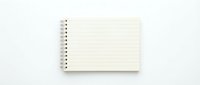 Open spiral notebook with blank lined pages on white background for writing notes and planning projects.