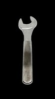 Metallic adjustable wrench with textured grip handle isolated on transparent background, ready for clipart, t-shirt design, stickers, and print-on-demand products.