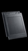 Black solar roof tile isolated on transparent background, ready for design use in print-on-demand, sublimation, t-shirt graphics, stickers, and digital design projects.
