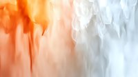 Soft peach and white abstract watercolor background with gentle flowing transitions and ethereal smoky texture creates dreamy atmospheric effect for creative designs.