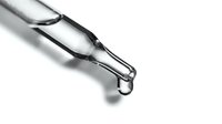 Dropper with clear liquid drop on white background, suitable for medical, pharmaceutical, skincare, and laboratory applications.