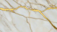 Elegant white marble surface with luxurious golden veins creating natural abstract patterns for premium interior design and sophisticated backgrounds.