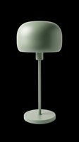 Sage green modern table lamp with rounded dome shade, isolated on transparent background. Ready for T-shirt design, stickers, clipart, and print on demand use.