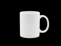 Blank white ceramic mug isolated on transparent background, ready for custom design, sublimation printing, and print-on-demand merchandise applications.