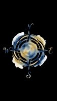 Watercolor compass rose with cardinal directions isolated on transparent background, ready for t-shirt design, clipart, stickers, sublimation and print-on-demand projects.