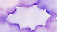 Purple watercolor frame border with white center space for text or design elements on clean background.