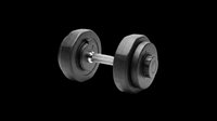 Adjustable dumbbell with black weight plates isolated on transparent background, ready for fitness, gym, sport clipart, t-shirt design, print on demand, stickers.