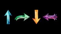 Colorful watercolor arrows set isolated on transparent background, ready for stickers, t-shirt design, clipart, print on demand, and sublimation projects.