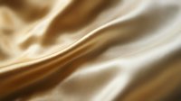 Luxurious golden silk fabric with flowing waves and soft highlights creating elegant textile background for fashion and interior design projects.