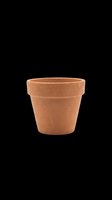 Classic terracotta clay flower pot isolated on transparent background, ready for stickers, print on demand, sublimation, T-shirt design, and gardening clipart projects.