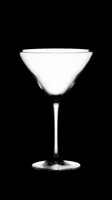 Empty martini cocktail glass isolated on transparent background, ready for t-shirt design, stickers, clipart, print on demand, and sublimation projects.