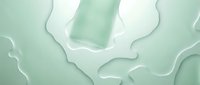 Abstract flowing liquid splash in soft mint green and white colors creating organic curved shapes and smooth waves for modern design projects.