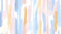 Abstract brushstroke pattern in pastel blue, pink, and yellow on white background, creating a soft watercolor effect for modern design projects.