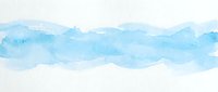 Blue watercolor brush strokes creating flowing horizontal waves on white background for artistic designs and creative projects.