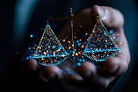 Magical glowing triangle earrings with sparkles and bokeh effects floating above cupped hands in dark atmospheric setting, creating mystical jewelry mood.