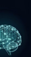 Glowing digital brain with interconnected nodes and neural network pathways on dark background, representing artificial intelligence, machine learning, and advanced technology concepts.