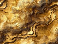 Abstract golden brown marble texture with wavy fluid lines and swirling patterns creates luxurious natural stone effect for elegant interior design backgrounds.