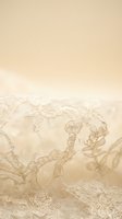 Elegant cream lace fabric with intricate floral patterns and delicate embroidery details on soft beige background for wedding and fashion design projects.