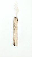 Lit candle with melting wax and smoke wisps isolated on white background, suitable for design, clipart, and creative projects.
