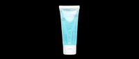 Cosmetic tube with blue gel isolated on transparent background, ready for T-shirt design, stickers, print on demand, clipart, and sublimation projects.