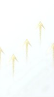 Ascending gold glitter arrows on white background symbolizing growth, progress, and success. Isolated design element suitable for business presentations, marketing materials, and corporate branding.
