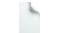 Clean white paper sheet with curled corner edge isolated on transparent background for document templates and office presentations.