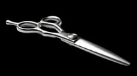 Professional stainless steel hairdressing scissors isolated on transparent background, ready for salon, barber, beauty clipart, sticker, t-shirt design, and print on demand use.