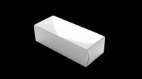 Blank white cardboard box isolated on transparent background, ready for packaging design, branding mockups, print-on-demand products, and commercial use applications.