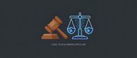 Wooden gavel and scales of justice icon representing legal team and cybersecurity law services on dark background for professional use.