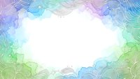 Watercolor frame border with flowing organic shapes in pastel rainbow colors creating elegant decorative space for text or design elements.